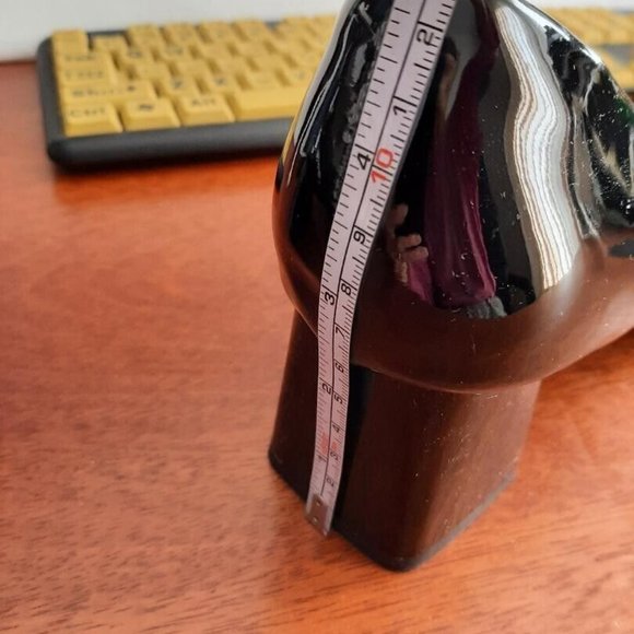 Heel The World Low Block Heel Square Toe Black PU Size11 New Flaw - Picture 5 of 6